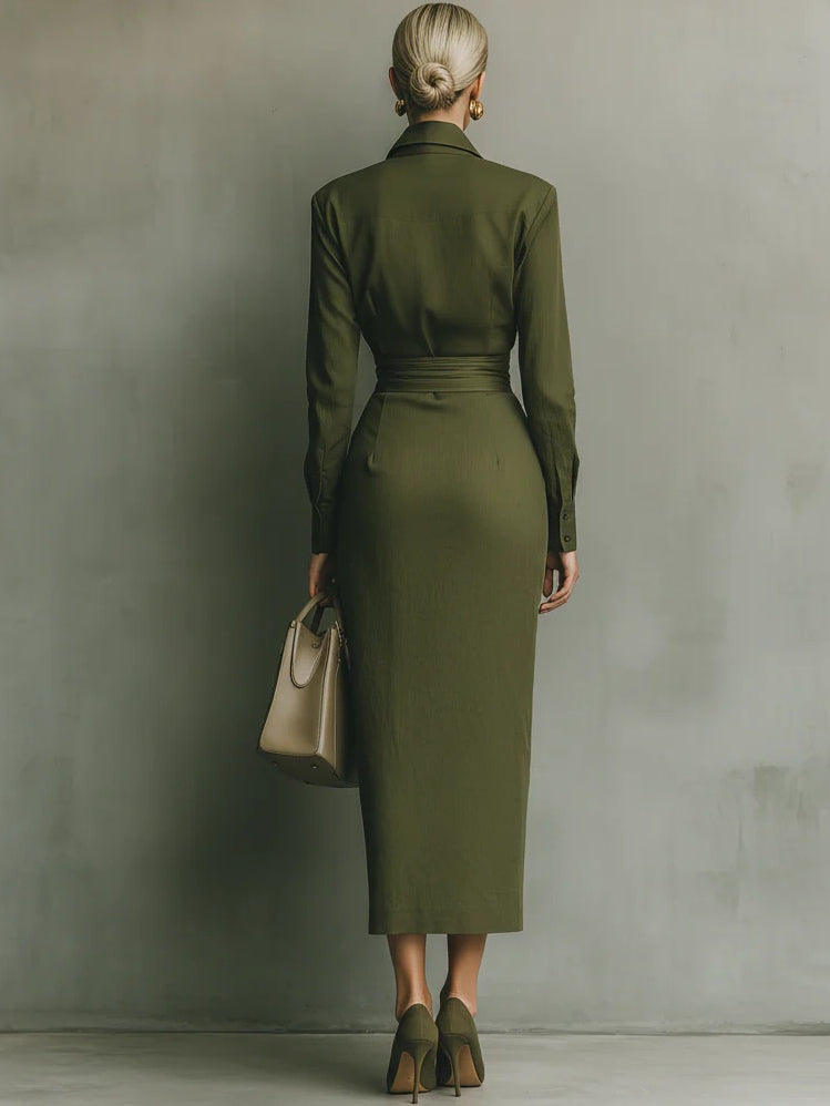 Tamariel | Vestido Camisero de Silueta Envolvente