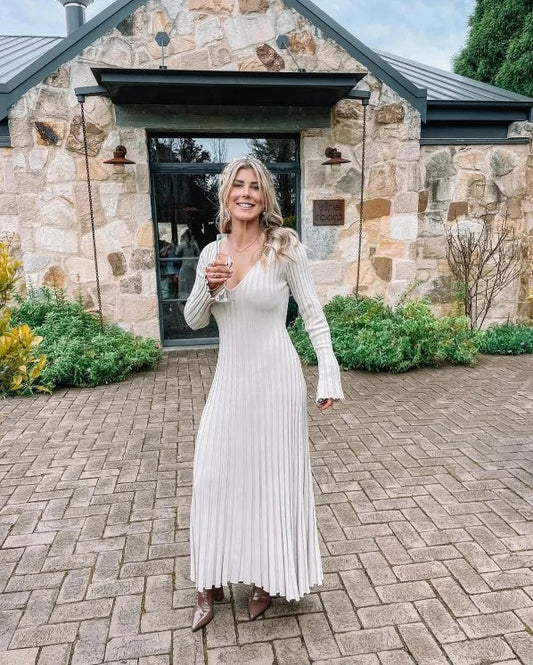Sara - Nuevo Vestido Midi de Punto