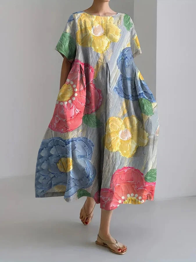 Niamh - Vestido Floral Boho Suelto para Mujeres