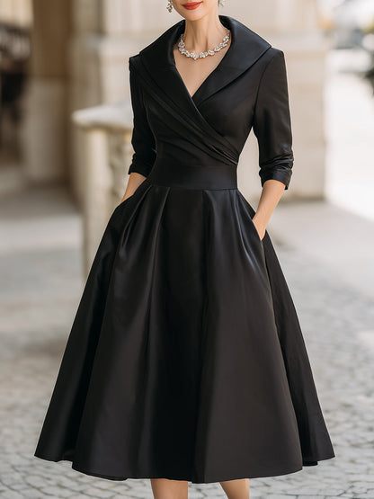 VERENA – ELEGANTE VESTIDO DE SWING VINTAGE NEGRO