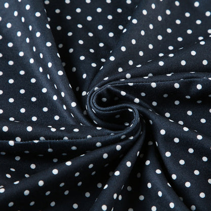 Vestido Mini Sin Mangas con Lunares para Mujer con Cintura Ajustada