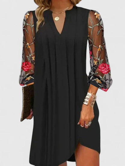 NICOLE – VESTIDO MINI BORDADO ELEGANTE