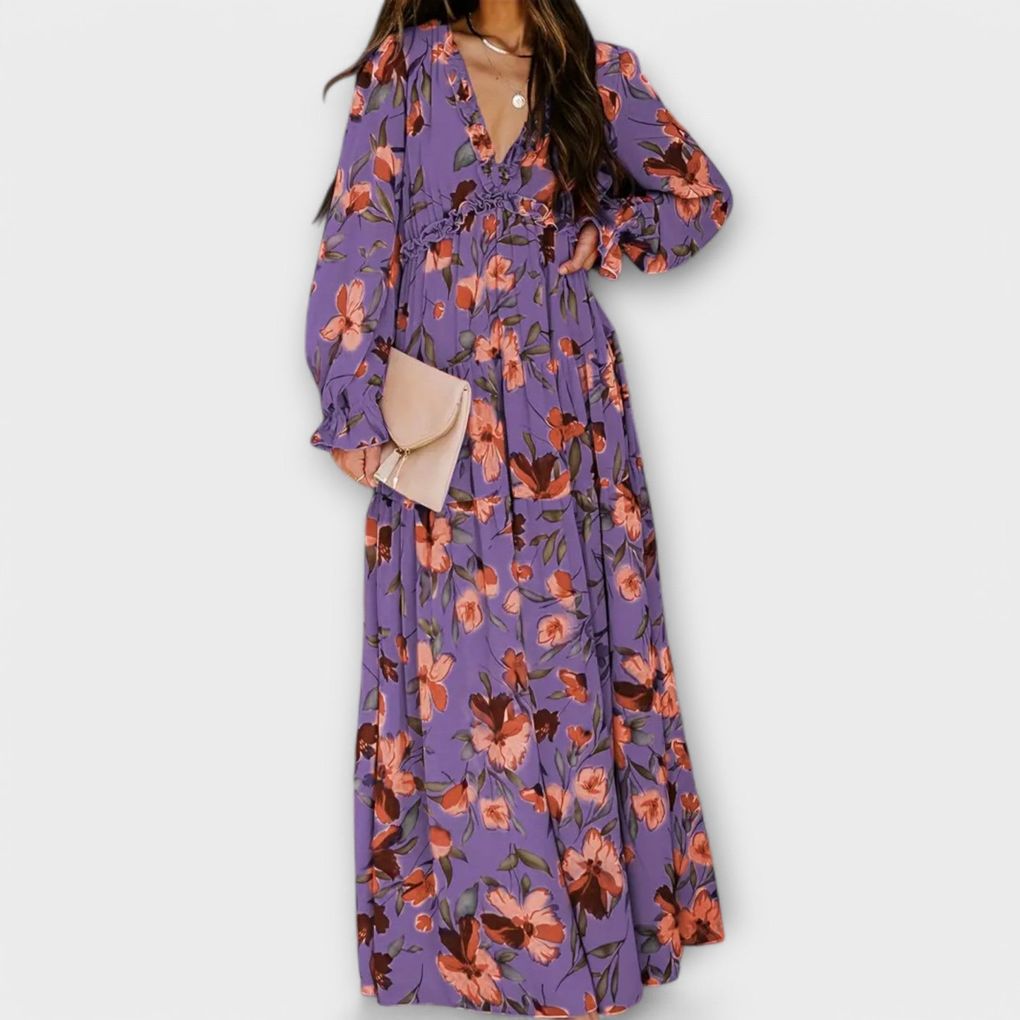 Juno - Elegante Vestido Maxi Floral