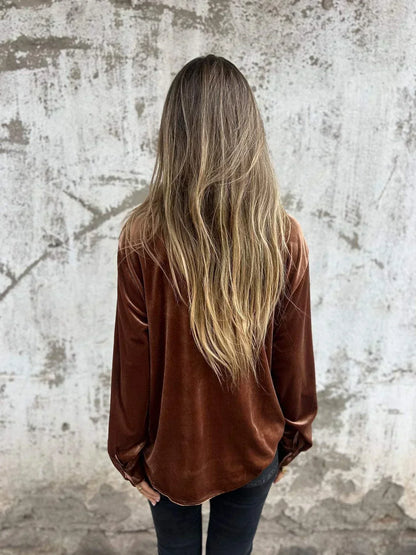 Kaya - Blusa de Terciopelo Elegante
