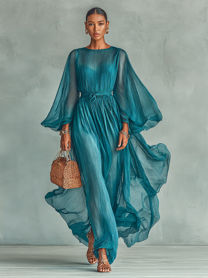 Vestido Maxi de Chiffon Elegante Seraphina