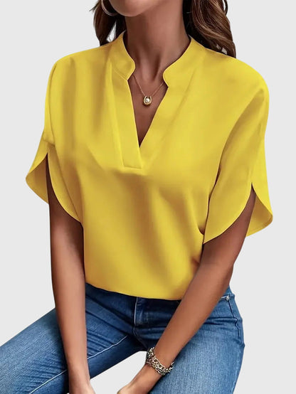 Beatrix™ | Camisa V de Cuello Suave y Elegante