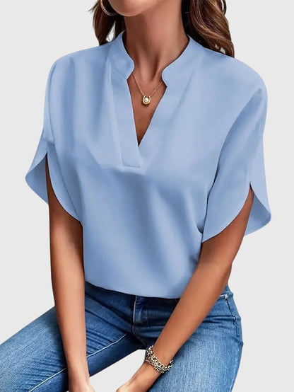 Beatrix™ | Camisa V de Cuello Suave y Elegante