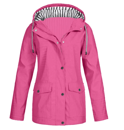 Ilektra - Chaqueta Elegante de Manga Larga Impermeable con Capucha