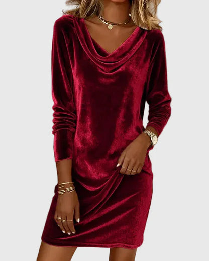 Frosina | Vestido de Terciopelo Corte Suelto