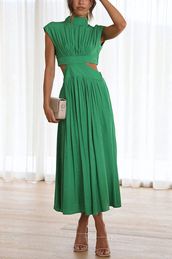 Quincy | Vestido Midi con Corte y Bolsillos