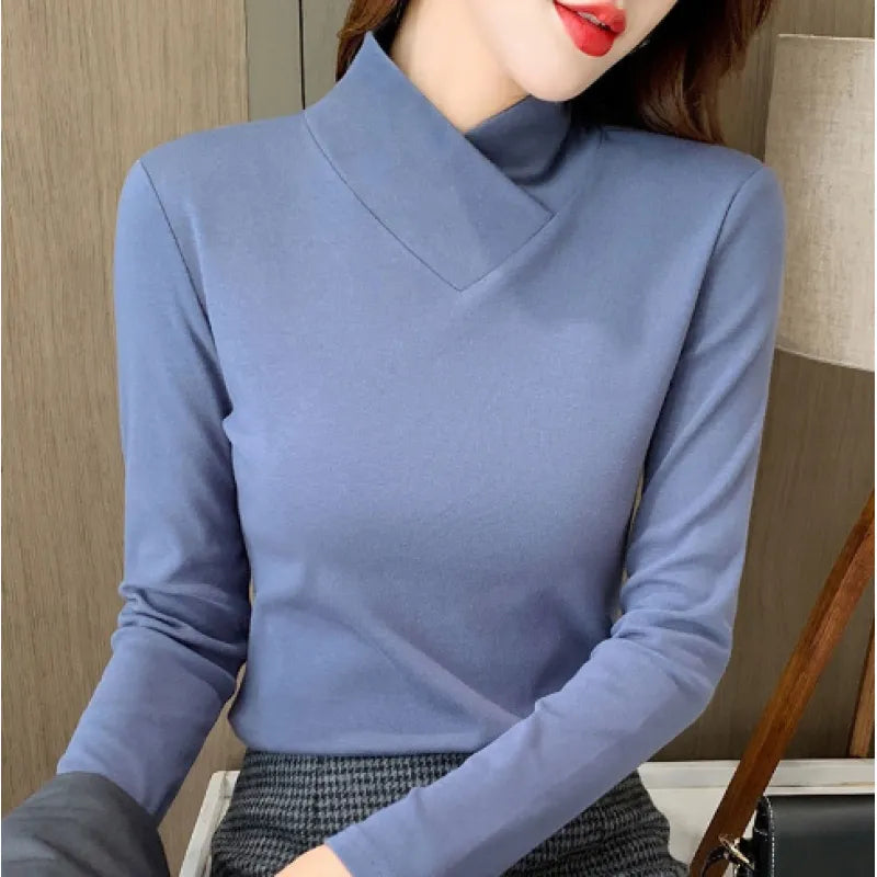 Avery | Elegante T-shirt Cuello Alto
