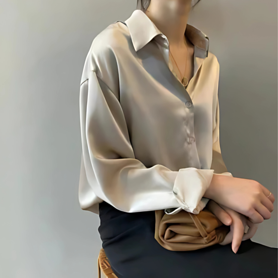 Celina – Blusa Clásica de Botones