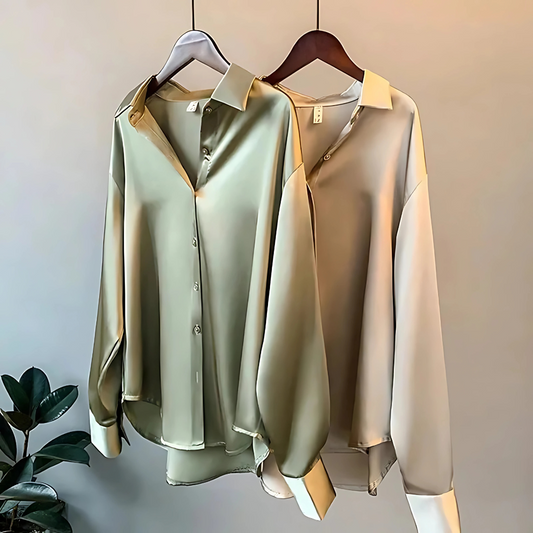 Celine – Blusa Clásica de Botones