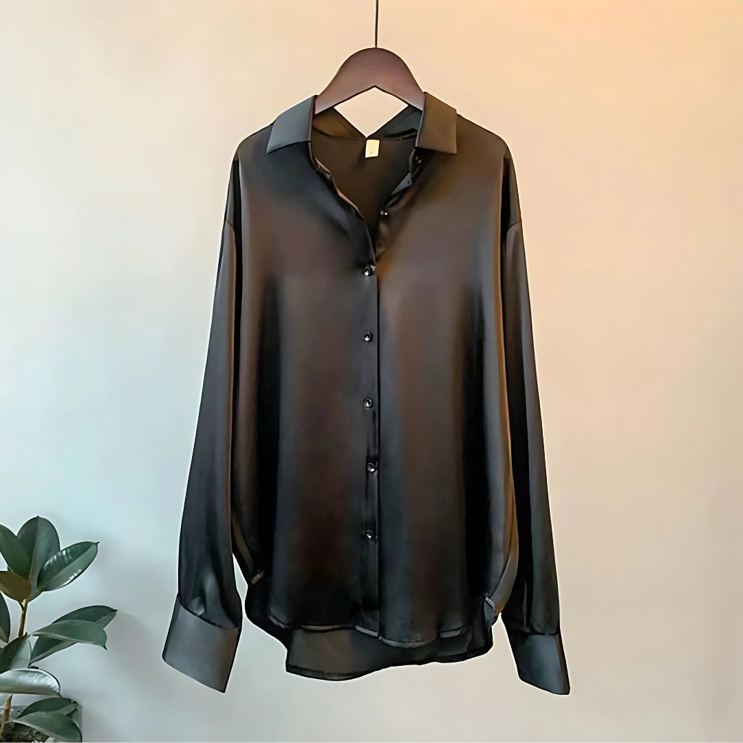 Celina – Blusa Clásica de Botones