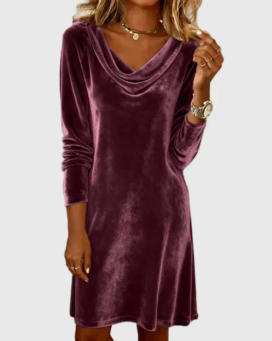 Frosina | Vestido de Terciopelo Corte Suelto