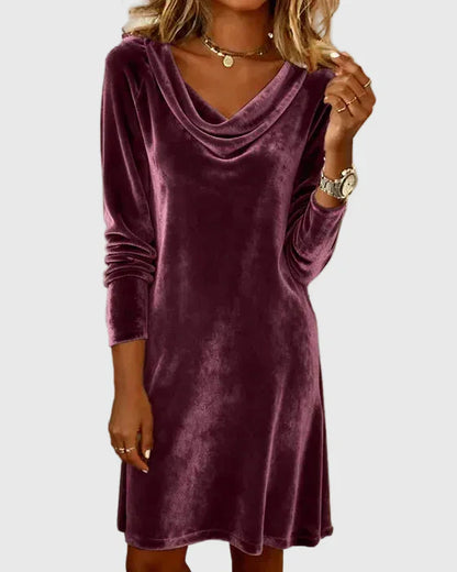 Frosina | Vestido de Terciopelo Corte Suelto