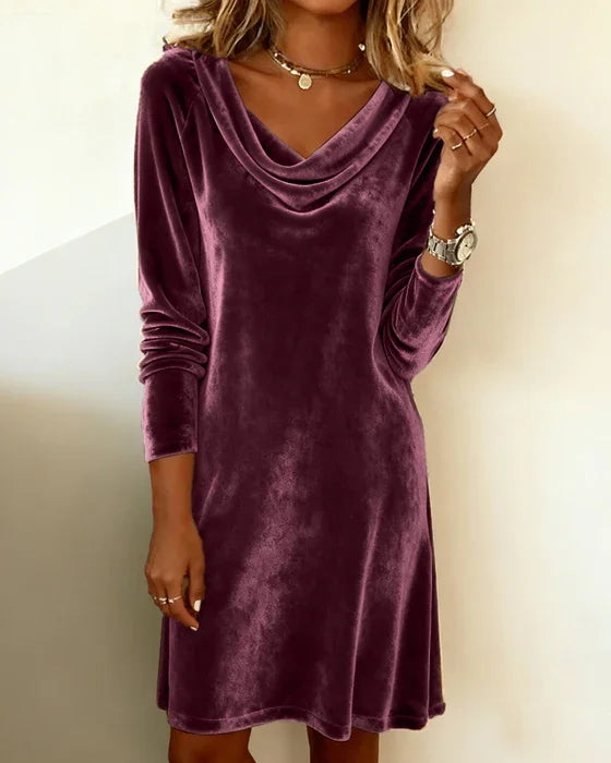 Delvira | Vestido de Mujer con Escote Drapado