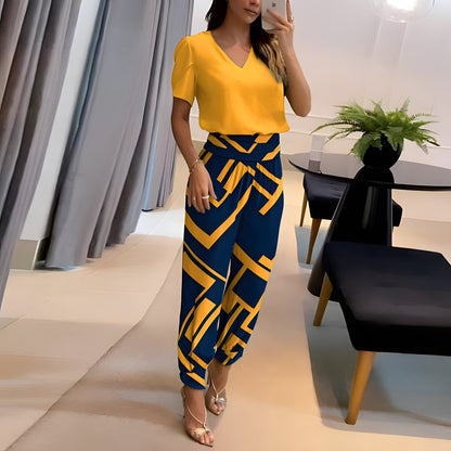 Kenzie – Conjunto a la Moda con Blusa y Pantalones