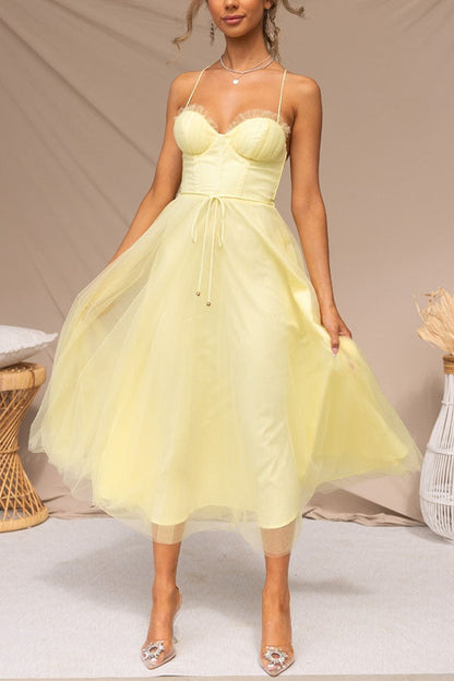 Vestido Largo Elegante con Bustier - Vestido de Ceremonia Fluido