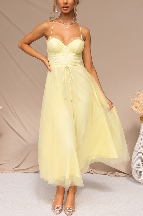 Vestido Largo Elegante con Bustier - Vestido de Ceremonia Fluido