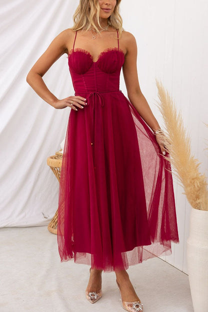 Vestido Largo Elegante con Bustier - Vestido de Ceremonia Fluido