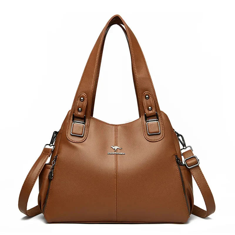 India™ Bolsa de Hombro Clásica de Cuero Vintage