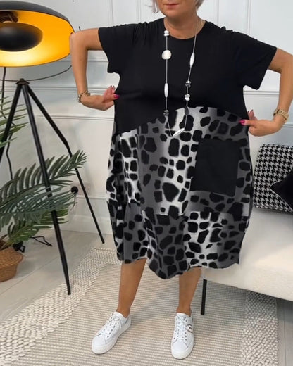 Olivia | Vestido Casual Impreso con Bolsillos