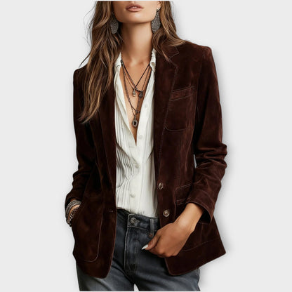 Blazer Vintage en Ante Marrón