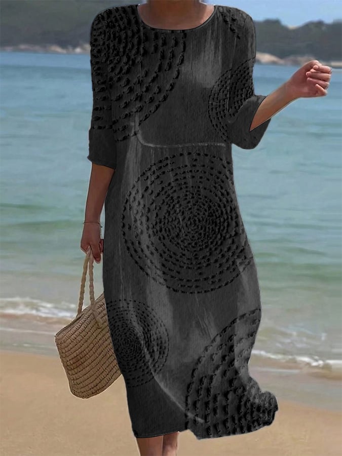 Vestido casual bordado para mujeres.