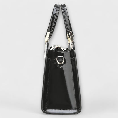 Bolso de Mano con Patrón de Cocodrilo Brillante