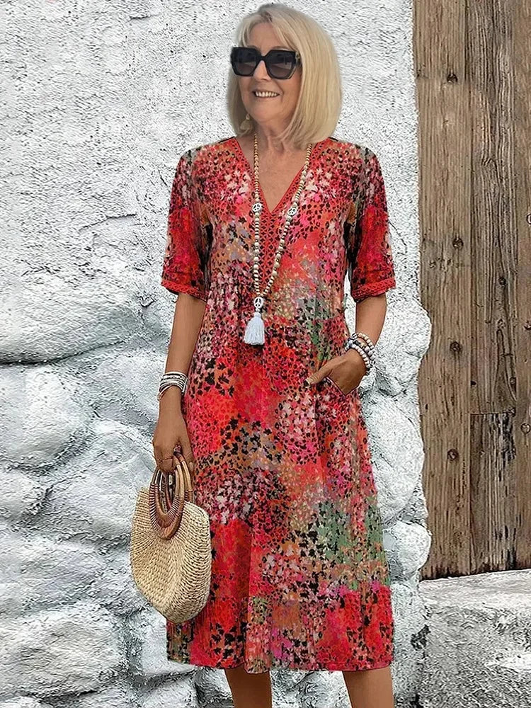 SUSAN – VESTIDO MIDI BOHO SIN PREOCUPACIONES