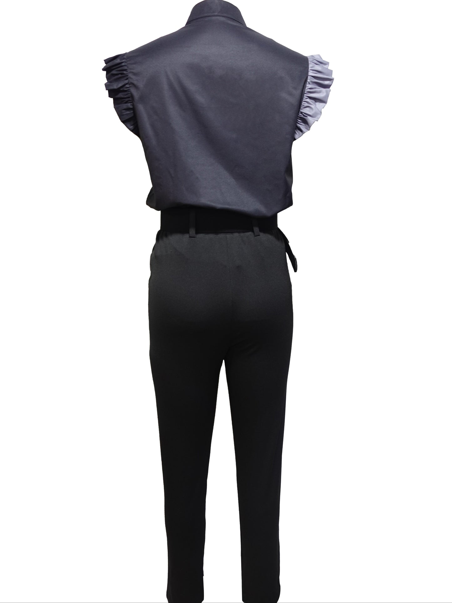 Rainie - Conjunto Elegante con Mangas con Volantes
