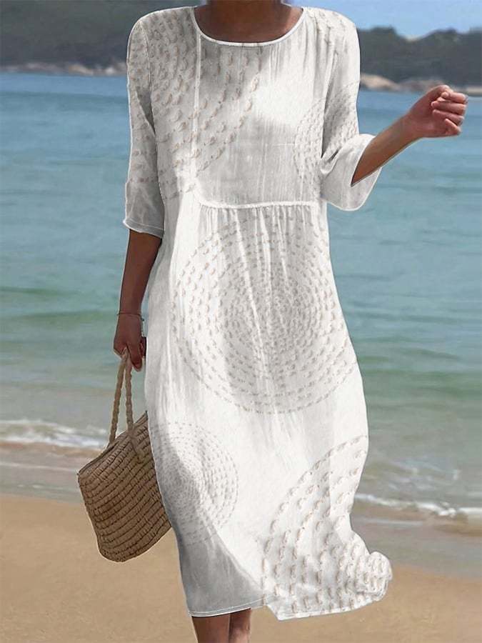 Vestido casual bordado para mujeres.