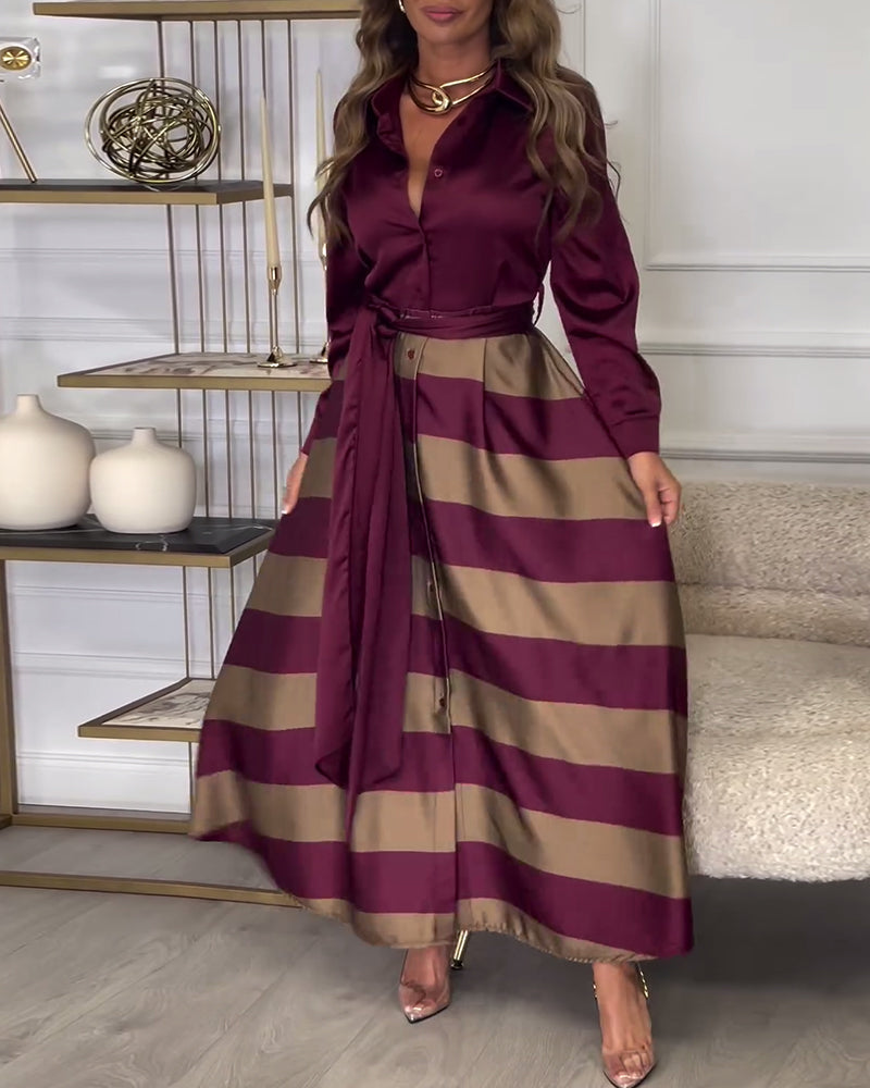Ariana - Vestido de Elegancia Rayada
