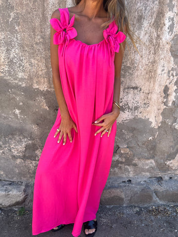 Vestido Floral Escote en U - Elegancia Atemporal