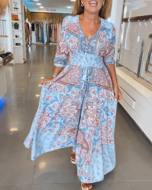 Mia – Elegante Vestido de Vacaciones con Escote en V