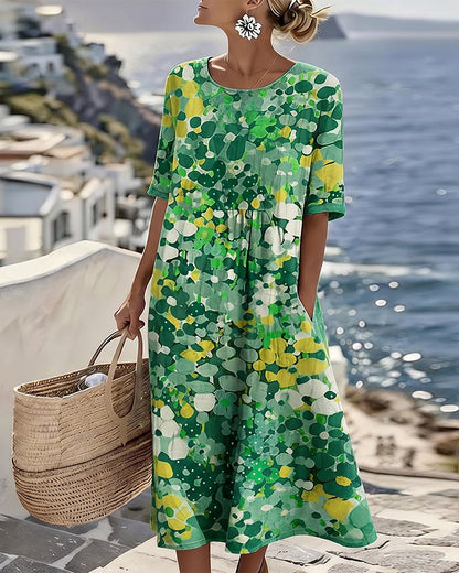 Vestido Fluido con Estampado