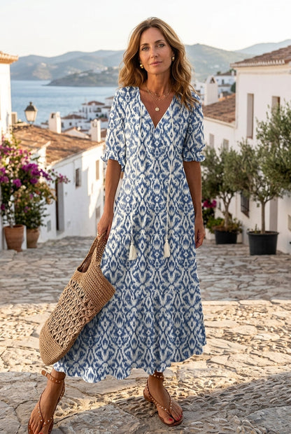 Helga | Vestido Maxi Bohemio Elegante