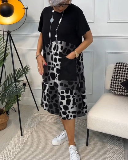 Olivia | Vestido Casual Impreso con Bolsillos