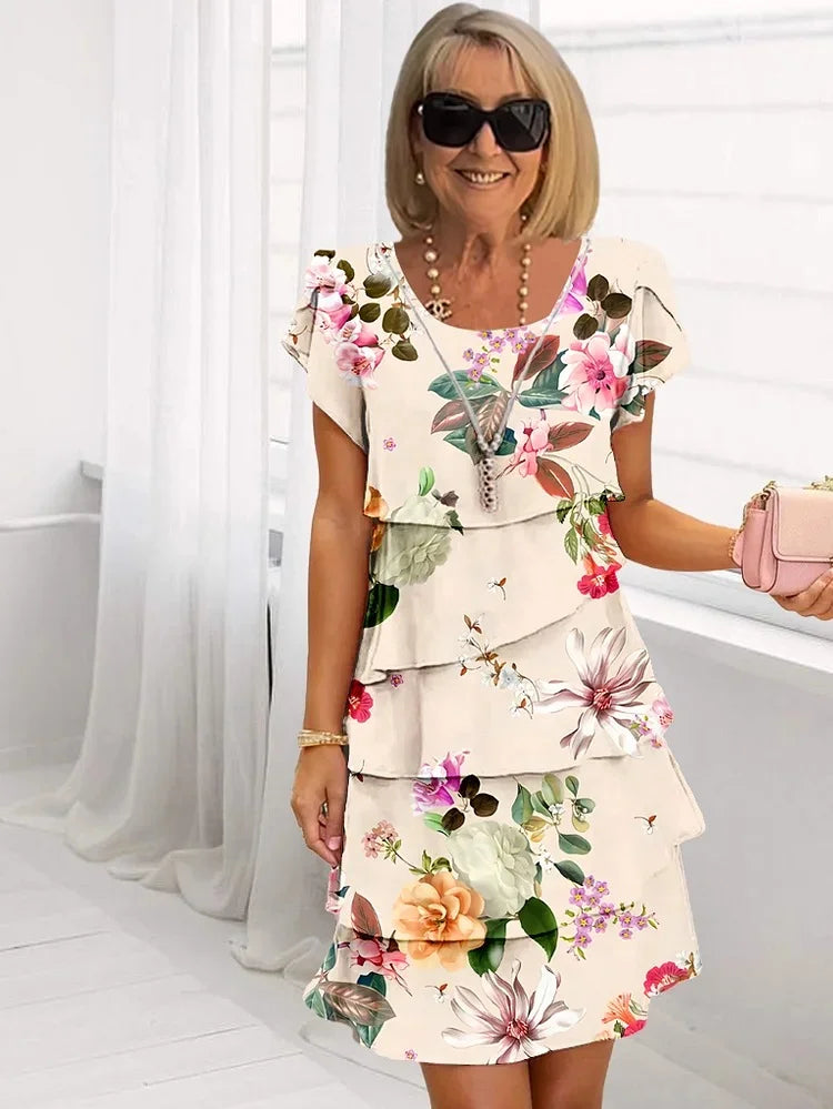 Gilla - Túnica Floral en Cascada con Varias Plantas