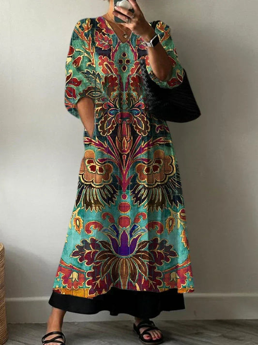 Carolina | Vestido Impreso Elegante