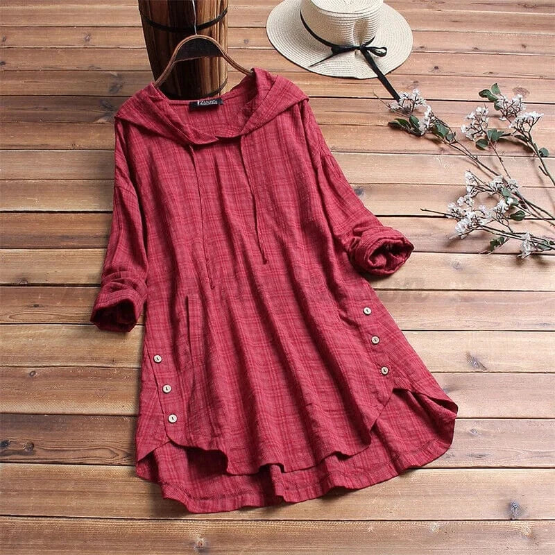 JESSICA – VESTIDO TÚNICA CON CAPUCHA BOHO