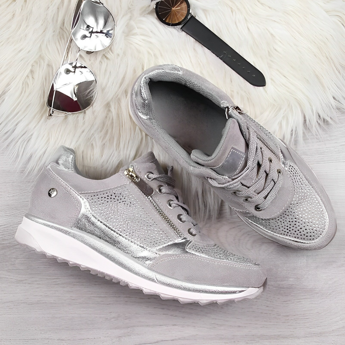 Pro Shoes - Zapatillas deportivas con cremallera