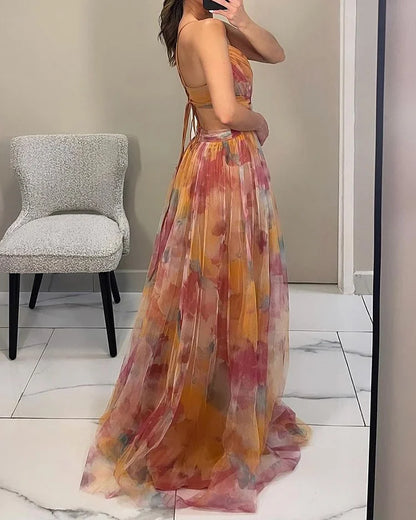 Vestido Elegante de Tiro Halter de Sophia