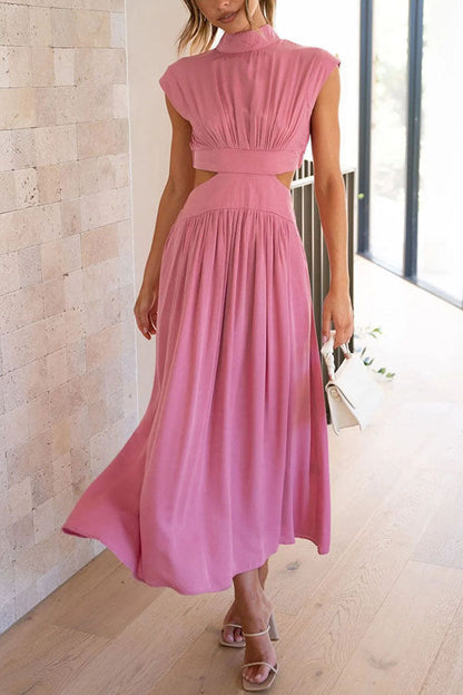 Quincy | Vestido Midi con Corte y Bolsillos