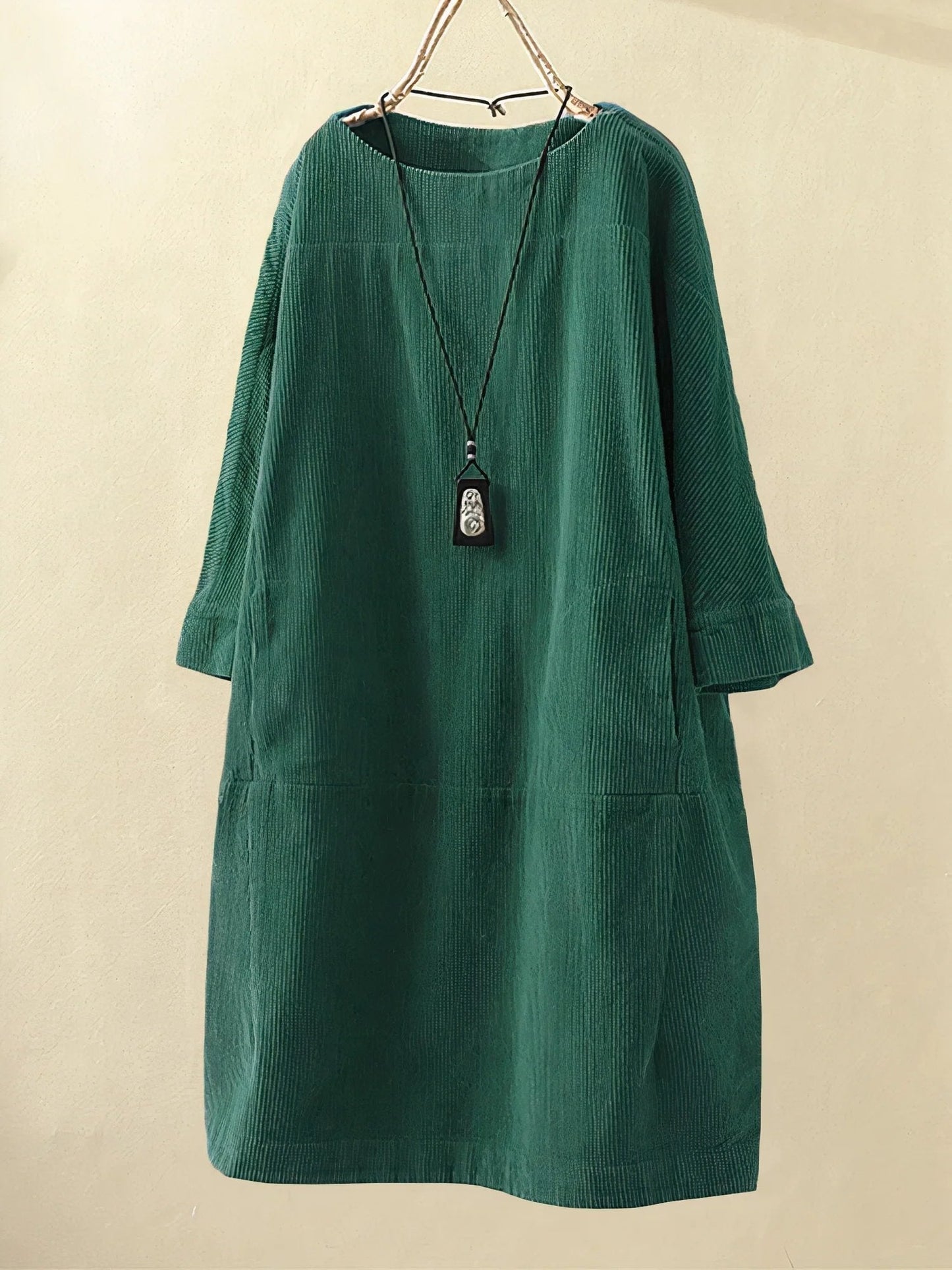 Alexis - Vestido Relajado de Pana Vintage