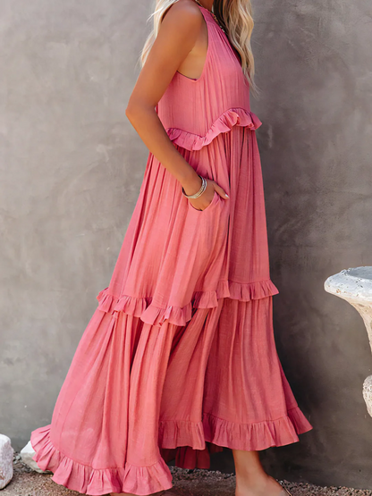 Mabel - Vestido Maxi con Volantes