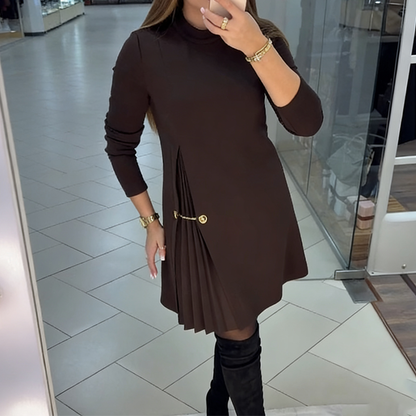MADELINE – VESTIDO MINI ELEGANTE CON DETALLES PLISADOS