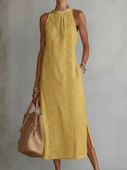 Robe Maxi Vittoria - Elegancia Atemporal y Bordado Artesanal