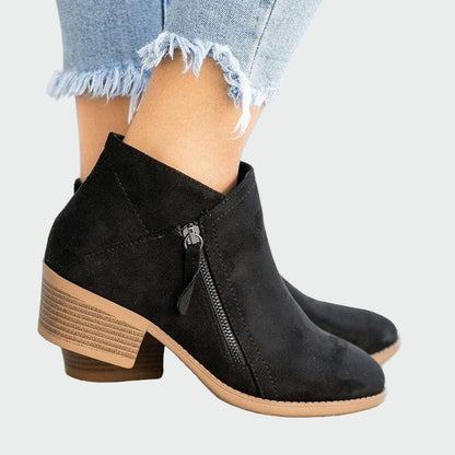 Botas ortopédicas de piel premium con tacón para el invierno